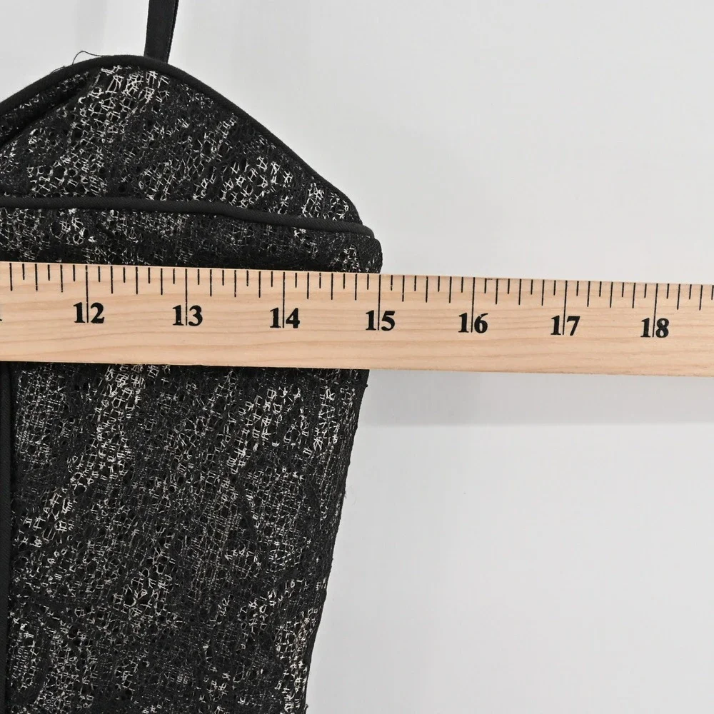 BCBGMAXAZRIA Kore Lace Strapless Mini Dress Size XS Black Goth Ruched Bubble Hem